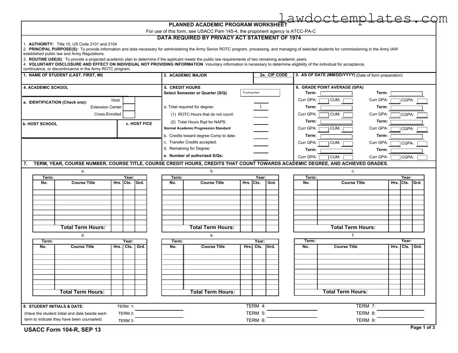Fill Your 104 R Form