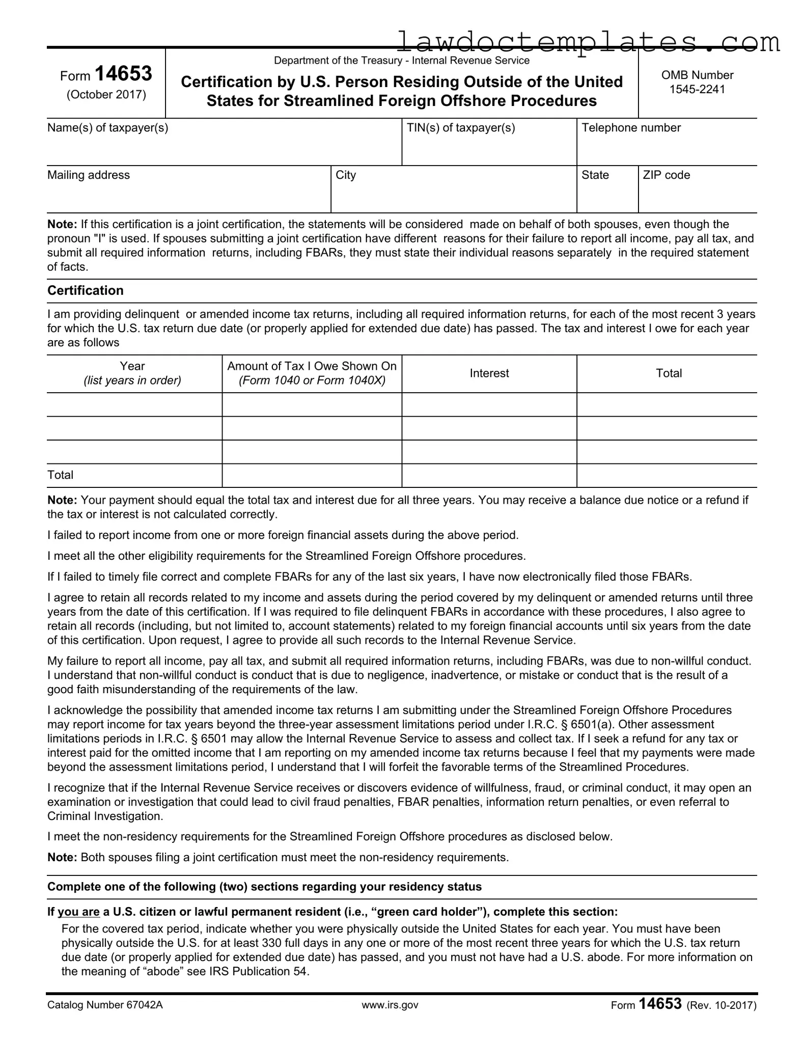 Fill Your 14653 Form