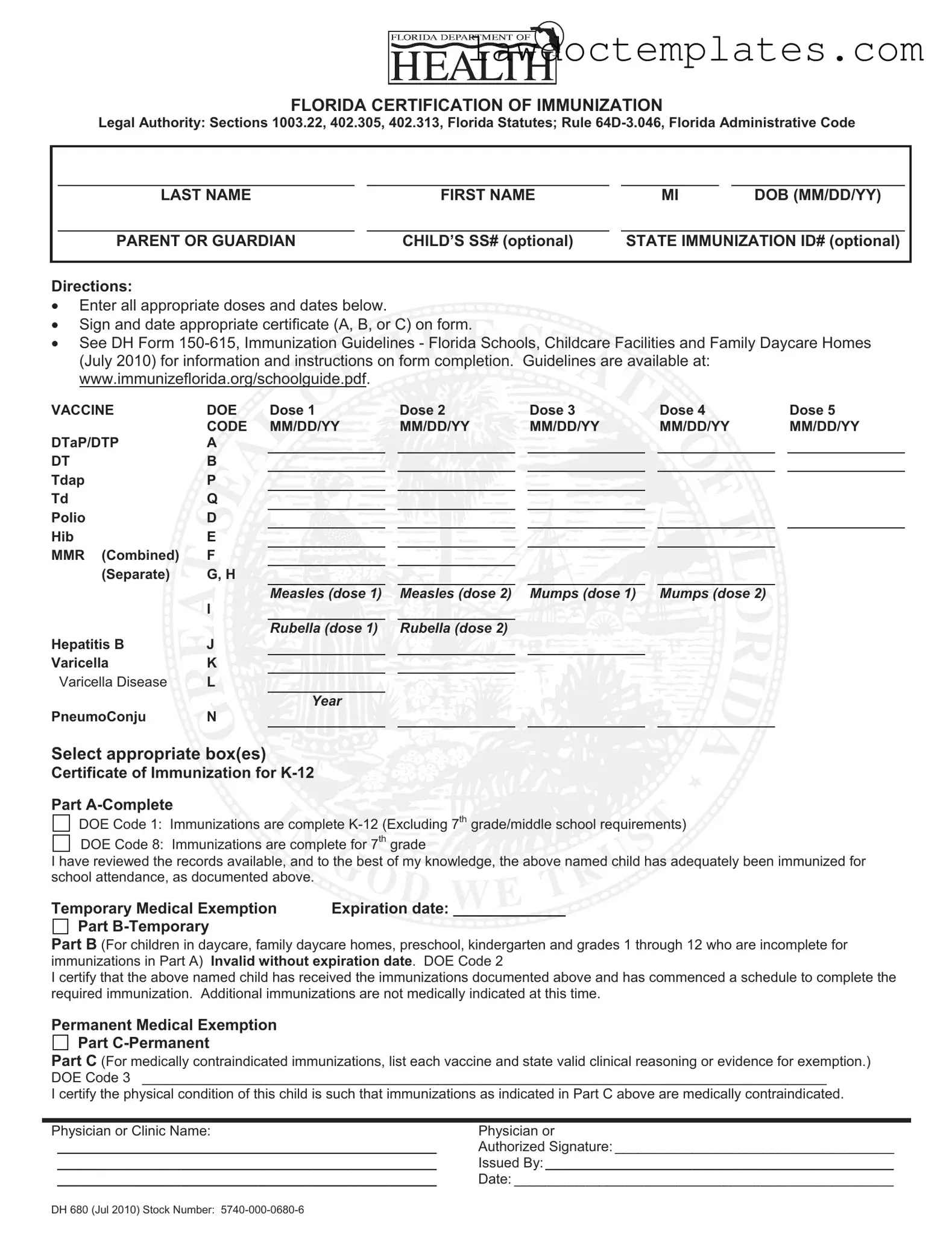 Fill Your 680 Form