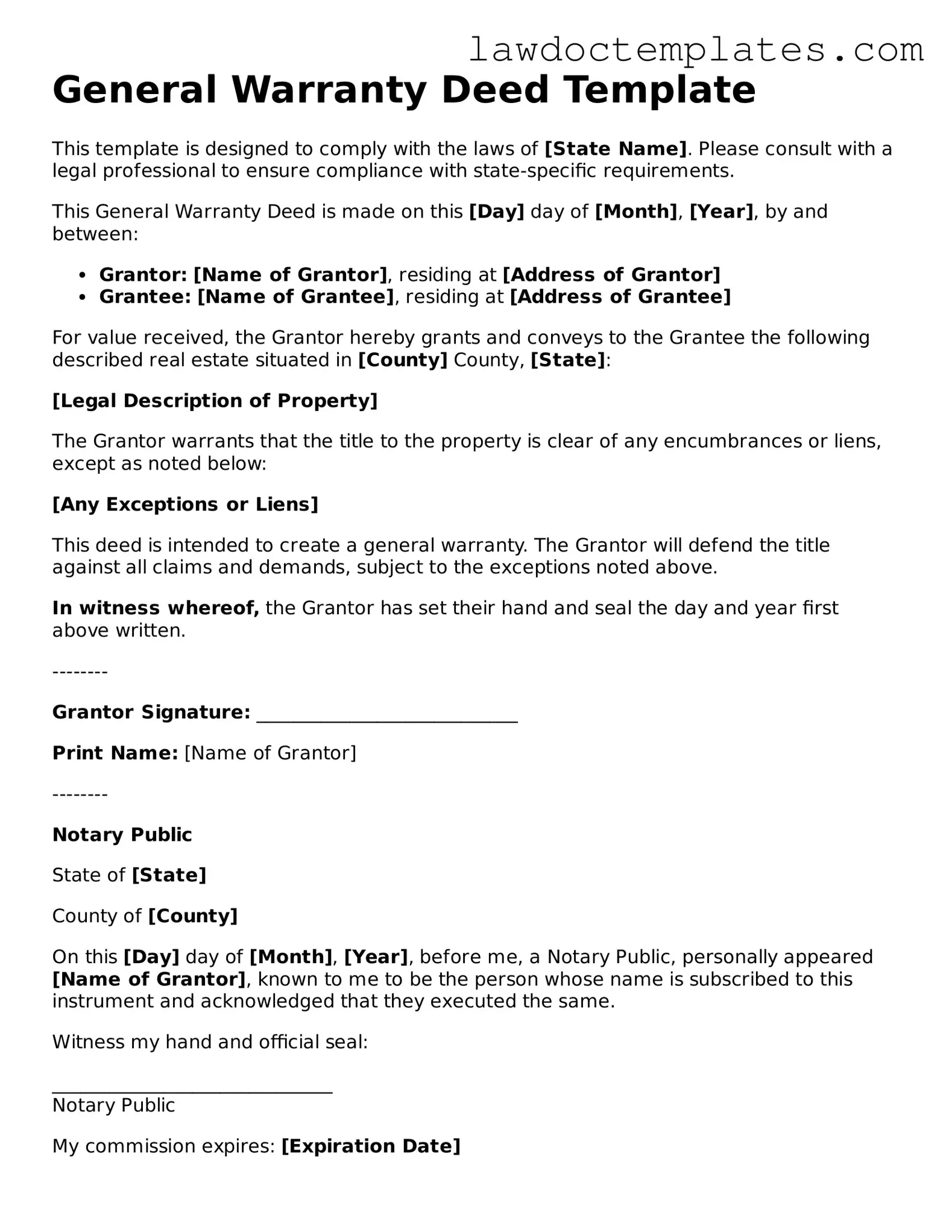 Blank Deed Document