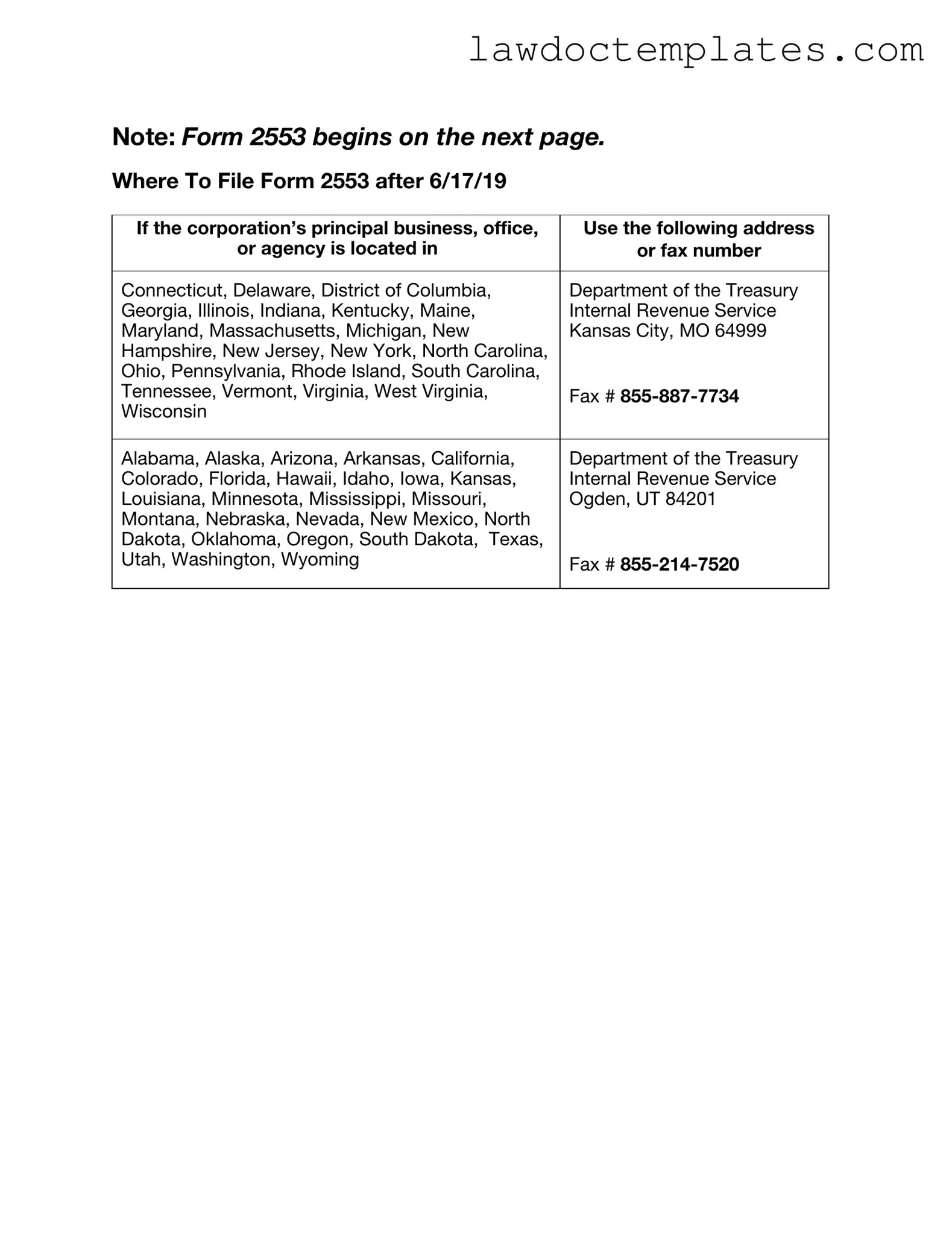Fill Your IRS 2553 Form