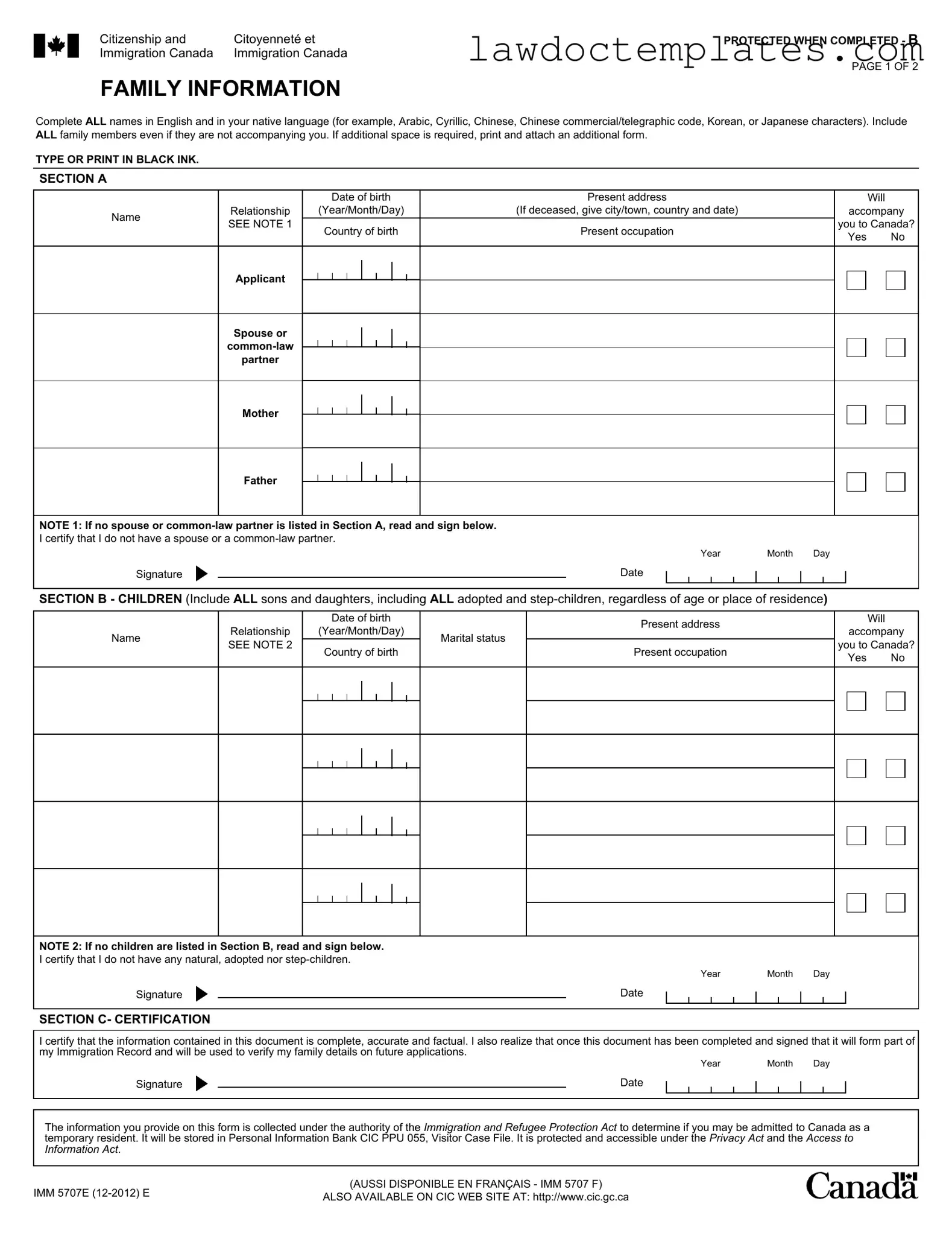 Fill Your Imm5707 Form