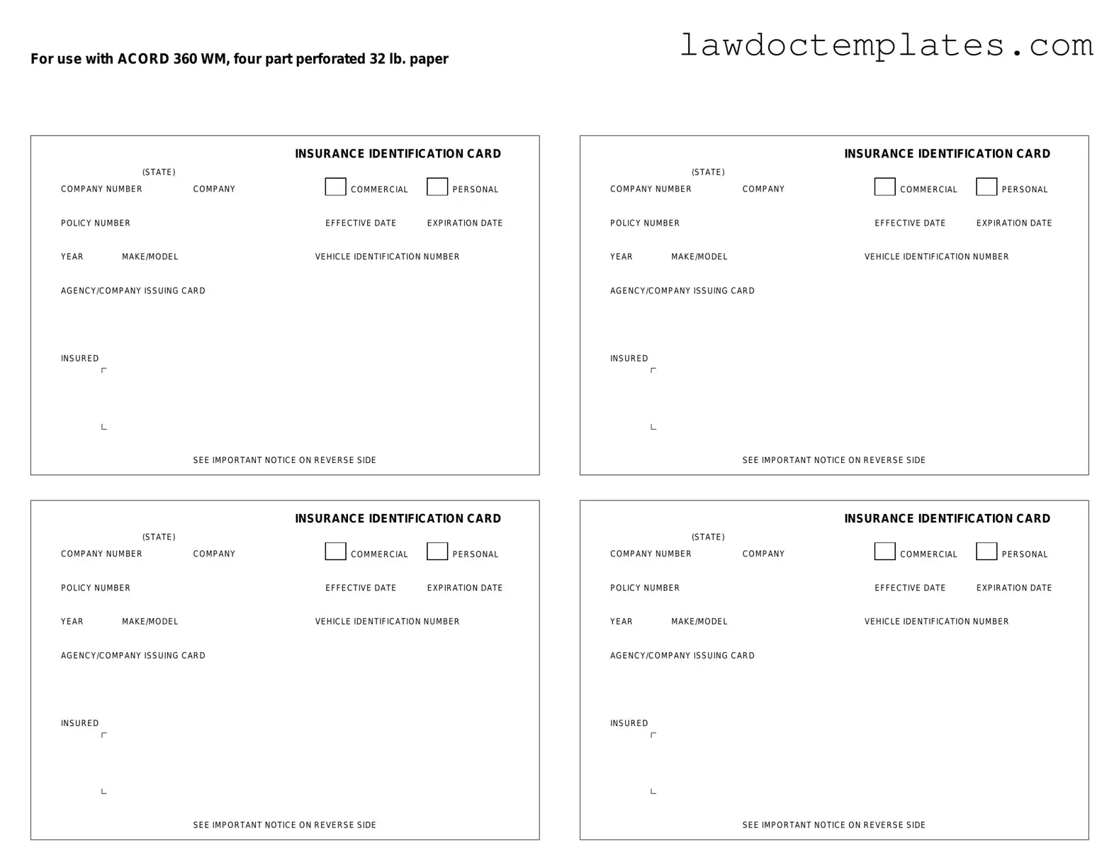 Fill Your Acord 50 WM Form