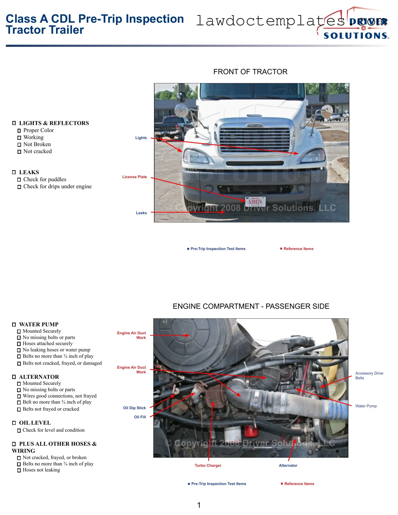 Fill Your Pre Trip Inspection Checklist Form