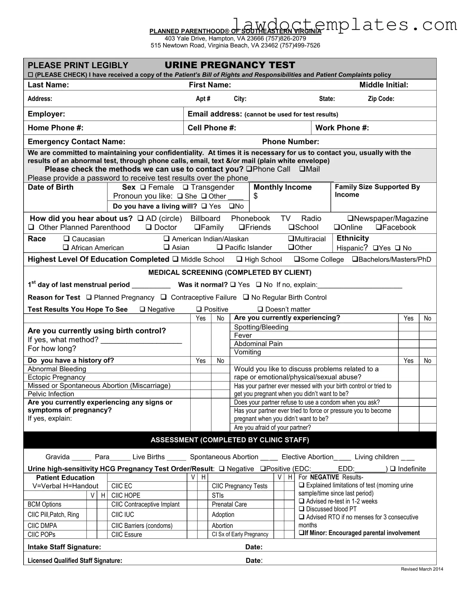 Fill Your Planned Parenthood Proof Form