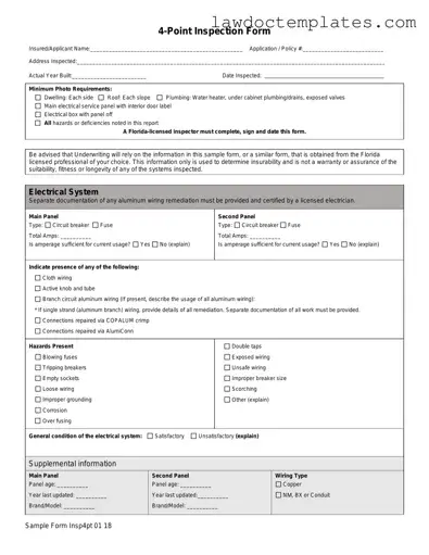Fill Your 4 Point Inspection Form