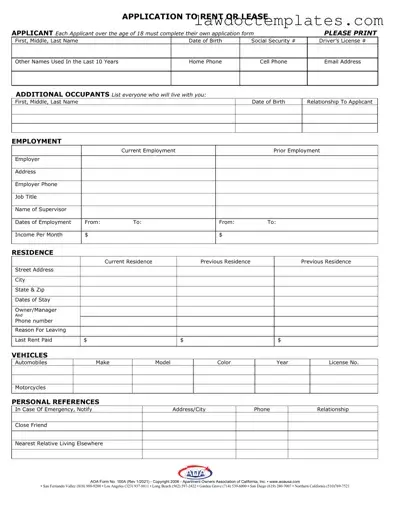 Fill Your Aoa 100A Form