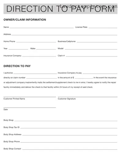 Fill Your Authorization And Direction Pay Form