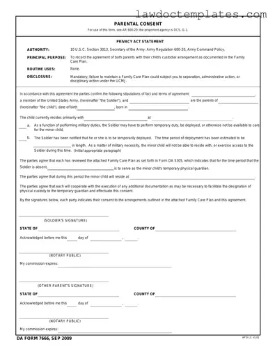 Fill Your DA 7666 Form