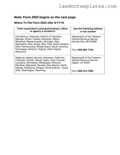 Fill Your IRS 2553 Form