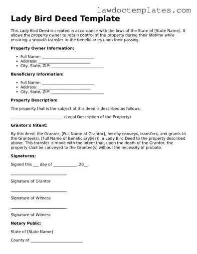 Blank Lady Bird Deed Document