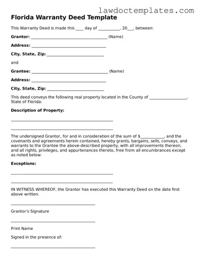 Deed Document for Florida State