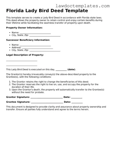 Lady Bird Deed Document for Florida State