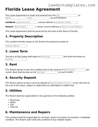 Lease Agreement Document for Florida State