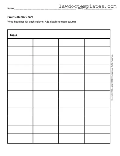 Fill Your Four Column Chart Form