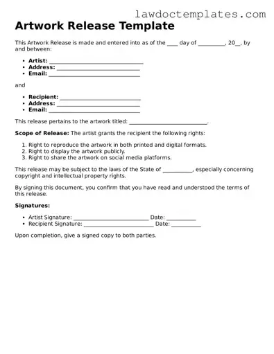 Blank Artwork Release Document