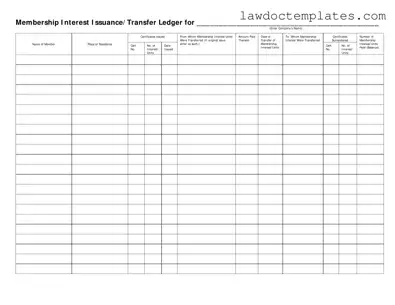 Fill Your Membership Ledger Form