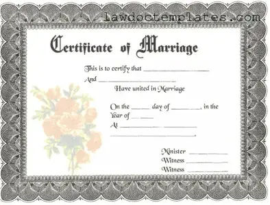 Fill Your Marriage Certificate Form