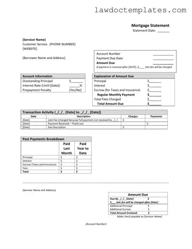 Fill Your Mortgage Statement Form