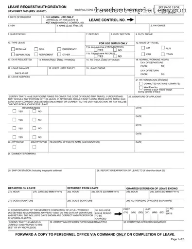 Fill Your Navcompt 3065 Form