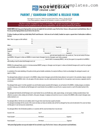 Fill Your NCL Parental Consent Form