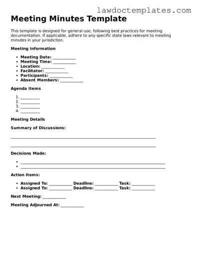 Blank Meeting Minutes Document
