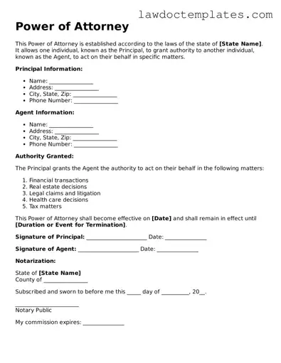 Blank Power of Attorney Document