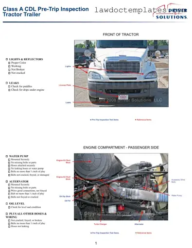 Fill Your Pre Trip Inspection Checklist Form