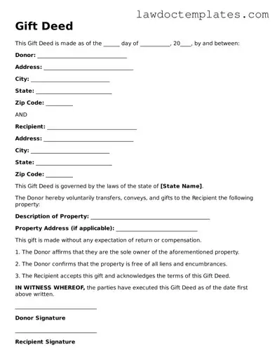 Blank Gift Deed Document