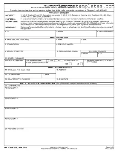Fill Your Da 638 Form