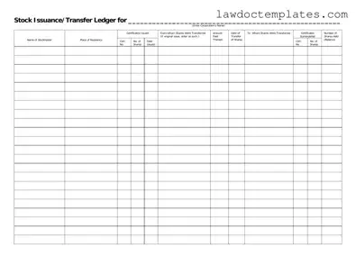 Fill Your Stock Transfer Ledger Form