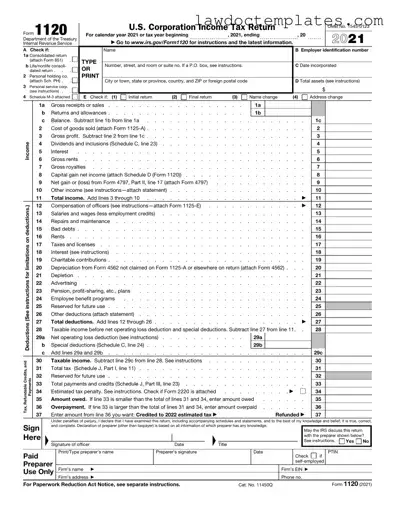 Fill Your IRS 1120 Form