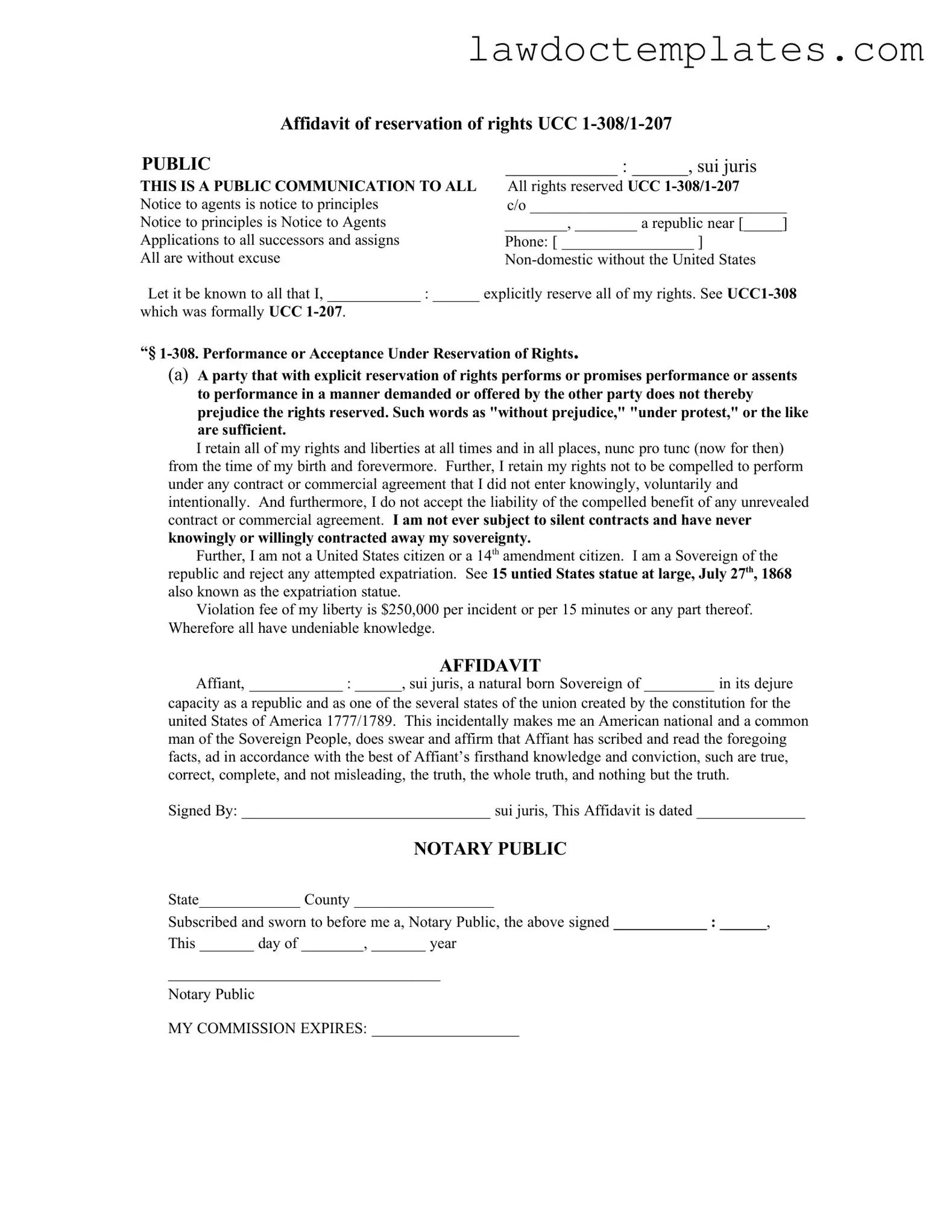 Fill Your Ucc 1 308 Form